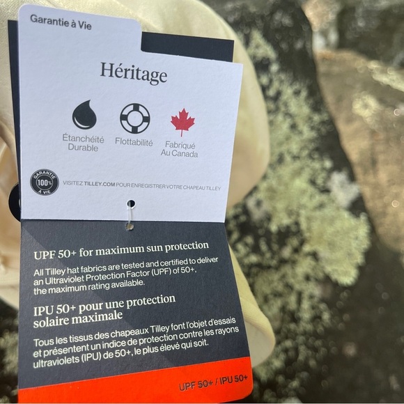 Tilley ICON T1 buck hat UPF50+ sun protection ties on floats cotton Sz M 7 1/8 - Picture 4 of 14